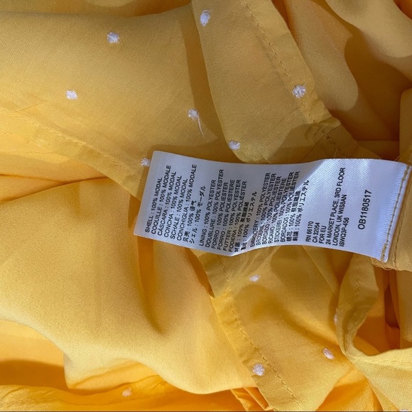 Urban Outfitters Cleo Embroidered Tie-Back Romper Size S In Yellow - Picture 11 of 11